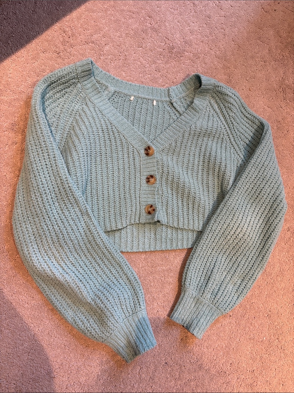 Urban Outfitters Teal Cropped Sweater